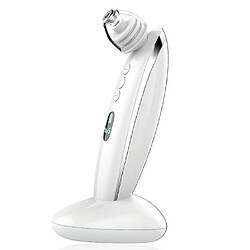 Chrono Aspirateur Point Noirs, Extracteur de Point Noir Extracteur de Comédons Nettoyant de Pores Rechargeable Appareil de Beauté du Visage Avec écran LED, 4 Sondes et 6 Modes(Blanc)