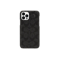 Coach Coque pour Apple iPhone 12/12 Pro Imprimé Motif Grainé Noir