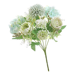 7head Faux Pivoine Fleur Artificielle Main Fleur Décor De Mariage Blanc Vert