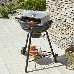 Four à Pizza Pierre en Céramique 44cm Noir Four à pizza - Pierre céramique - Noir - Grille chromée - S'utilise sur barbecue