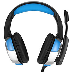 Avis Wewoo Casque noir et bleu pour PS4, Smartphone, Tablette, Ordinateur, Ordinateur Portable + Deep Bass Gaming avec Microphone LED Lumière