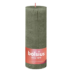 Bolsius Bougies pilier rustiques Shine 4 pcs 190x68 mm Vert olive