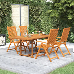 Salle à manger de jardin 5 pcs,Table et chaise à dîner Bois d'acacia massif -MN12882