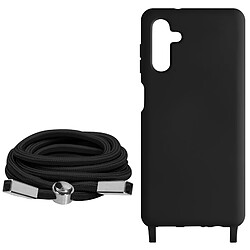 Avizar Coque Cordon pour Samsung Galaxy A14 5G et 4G Lanière Tour du Cou 80cm Noir