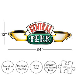 Avis AQUARIUS Friends central Perk Puzzle (puzzle de 600 piAces en forme de 2 faces) - Sans reflets - Ajustement prAcis - Marchandises et objets de collection de la sArie tAlAvisAe Friends sous licence officielle - 34 x 12 po