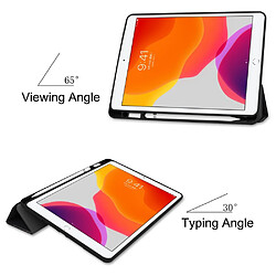 Avis Etui en PU impression de modèle avec support tripliure et porte-stylo ne me touche pas pour votre Apple iPad 10.2 (2019)