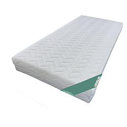 King Of Dreams Lot de 2 Matelas 80x190 + Sommiers + pieds + Oreiller Mémoire + Protège Matelas Offerts Mousse Poli Lattex Indéformable - Déhoussable Housse Lavable - Hauteur 19 cm - Confort Très Ferme