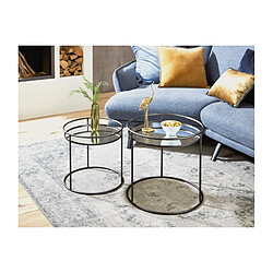 Loungitude Lot de 2 tables basses GRACE en métal