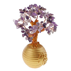 Avis richesse argent chanceux arbre feng shui cristal arbre en plastique décor à la maison violet