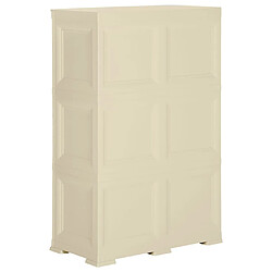 Acheter vidaXL Armoire plastique 79x43x125 cm design de bois blanc angora