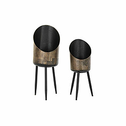 Acheter Set de pots DKD Home Decor Noir Cuivre Métal Vintage 26 x 26 x 70 cm