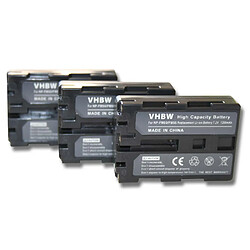 vhbw 3x Batteries compatible avec Sony MVC-CD Serie MVC-CD200, MVC-CD250, MVC-CD300 caméra vidéo caméscope (1400mAh, 7,4V, Li-ion)