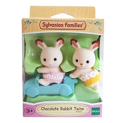 Figurines Sylvanian Families Les jumeaux lapin chocolat