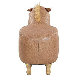 Acheter Beliani Repose-pied HORSE Beige sable Cuir PU