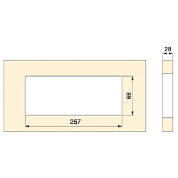 Acheter Emuca Passe-câbles table, rectangulaire, 269 x 80 mm, à encastrer, Aluminium, An