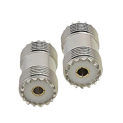 Avis 2 Pcs S0-239 Uhf Double Connecteur Coaxial Adaptateur Femelle