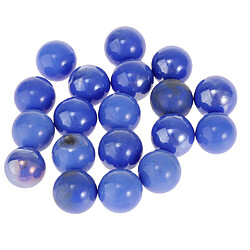 Avis 20x 16mm billes de verre clair enfants jeu jouet vase aquarium décor bleu