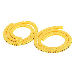 Avis 1000x Jaune Étiquettes Marqueurs De Câble Fil 2.5mm² Autocollants 0-9 Accessoires Pour Véhicules