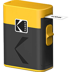 KODAK Memo Label ERA M50 - Imprimante d'Étiquettes, Bluetooth, iOS/Android, 4 Couleurs de Papier Incluses, Design Compact - Jaune - Jaune