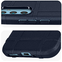 Avizar Coque pour Galaxy A54 5G Silicone Épais avec Coins Antichocs Motif Relief Bleu pas cher