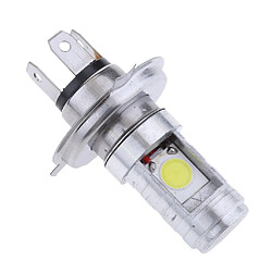 Acheter H4 COB LED 12W Ampoule En Céramique Moto Hi / Lo Lampe D'avertissement de Phare