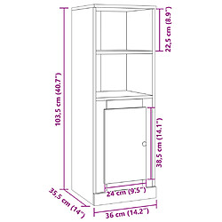 vidaXL Buffet haut chêne artisanal 36x35,5x103,5 cm bois d'ingénierie pas cher