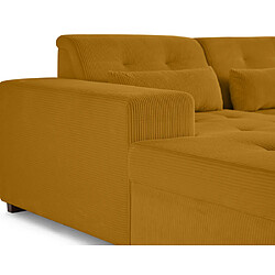 Lisa Design Vermont - canapé d'angle gauche - 4 places - convertible avec coffre - en velours côtelé pas cher