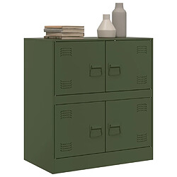 Acheter vidaXL Buffet vert olive 67x39x73 cm acier