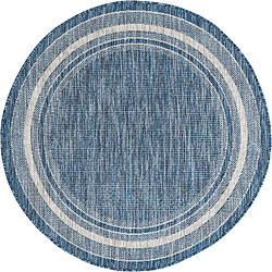 Hadorn Tapis d'Extérieur - 122x122 - Bleu - Tulum