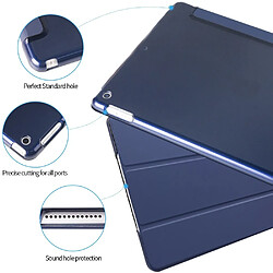 Acheter Etui en PU + TPU triple pli bleu foncé pour votre Apple iPad 10.2 (2019)