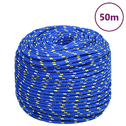 vidaXL Corde de bateau Bleu 8 mm 50 m Polypropylène