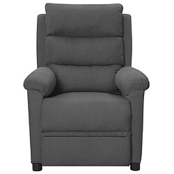 vidaXL Fauteuil inclinable Gris foncé Tissu