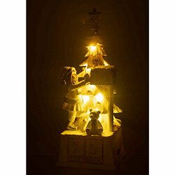 Acheter Paris Prix Calendrier Déco Sapin de Noël 49cm Blanc & Or