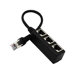 Acheter Câble De Répartiteur Ethernet RJ45, RJ45 1 Mâle à 3 X Corde De Répartiteur De Réseau LAN Ethernet De Port Femelle Adapté