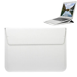 Wewoo Housse Étui blanc pour ordinateur portable ultra-mince Tablette Tactile 11,6 pouces, Taille: 32.5x21.5x1cm Enveloppe universelle Style PU en cuir avec support