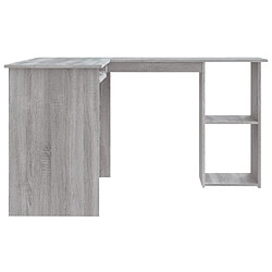 Maison Chic Bureau solide,Table de travail,Bureau d'ordinateur d'angle sonoma gris 120x140x75 cm bois d'ingénierie -GKD44546 pas cher