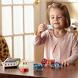 Avis Melissa & Doug VAhicules chunky Puzzle en bois - Avion, train, voitures et bateaux (9 piAces)