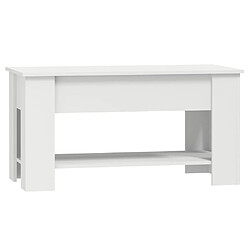 Avis Maison Chic Table basse,Table Console Table d'appoint, Table pour salon Blanc 101x49x52 cm Bois d'ingénierie -MN71760