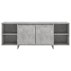 Acheter vidaXL Meuble TV Gris béton 130x35x50 cm Bois d'ingénierie