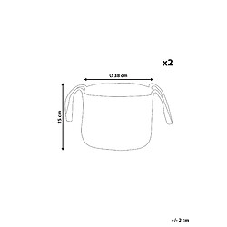 Avis Beliani Lot de 2 paniers en jute naturel KORNAK