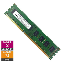 Barrette Mémoire 2Go RAM DDR3 Micron MT16JTF25664AY-1G1D1 PC3-8500U 1066MHz 2Rx8 - Reconditionné