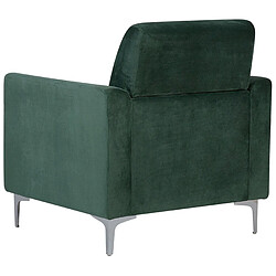 Acheter Beliani Fauteuil FENES Velours Vert foncé