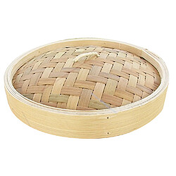 Acheter Panier à Vapeur En Bambou De Cuisine Cuiseur à Vapeur De Boulettes De Nourriture Asiatique 11.8inch Couvercle