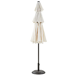 Beliani Parasol de jardin d 2.85 m beige clair BIBIONE pas cher