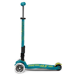 Trottinette enfant Maxi Micro Deluxe pliable Bleu Pétrole LED