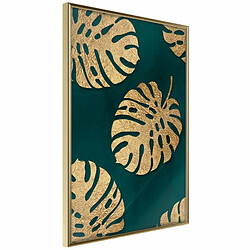 Paris Prix Affiche Murale Encadrée Gilded Monstera Leaves 20 x 30 cm Or