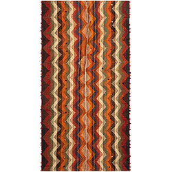 Vidal Tapis de laine 271x141 orange Jajim