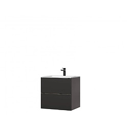 Avis Ac-Deco Ensemble meuble vasque + cabinet-miroir - Noir - 60 cm - Capri Black