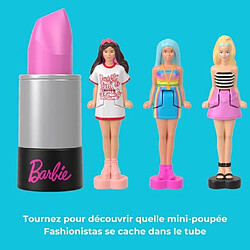 Acheter BARBIE Coffret Mini BarbieLand 6 rouge a levres avec mini poupées - JBD26