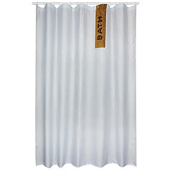 MSV Rideau de douche Polyester IGUACU 180x200cm QUALITÉ PREMIUM Blanc - Anneaux inclus